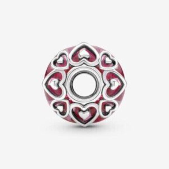 Pandora Reveal Your Love Pink Murano Glass Charm - Picture 2 of 4